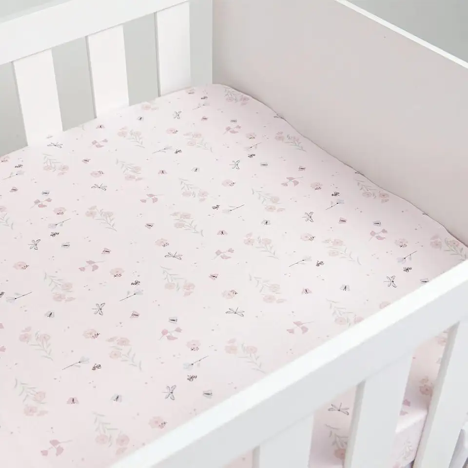 Lençol Avulso Estampado Papi com Elástico Americano, Flores no Jardim