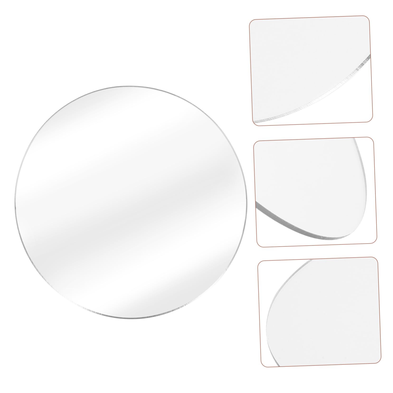 HOOTNEE Acrylic Mirror Photo Props Mirrors Product Photo Props Product Photography Props Round Photo Studio Mirror Reflective Display Table Mirror Jewelry Photo Mirror Props Prop Mirrors