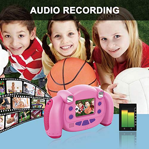 Honorall Câmera Infantil Filmadoras Filmadoras Tela HD de 2 '' com Cartão SD Antiderrapantes e Ant