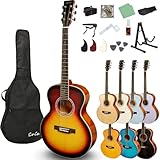 Eris. Aproa アコースティックギター 弾きやすい628mmスケール エリス アプロア (初心者12点セット, グロス/ヴィンテージサンバースト)