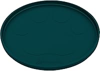 Vista 24 de Tapete grande de silicona para cuencos de comida y agua, bordes elevados para evitar derrames, impermeable, protege el suelo, fácil de limpiar