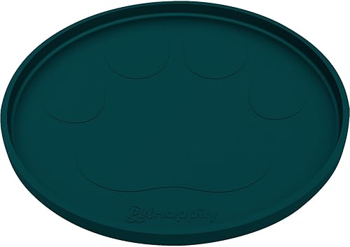 Miniatura 18 de Tapete grande de silicona para cuencos de comida y agua, 24 x 15 pulgadas, bordes elevados para evitar derrames, impermeable, protege el suelo