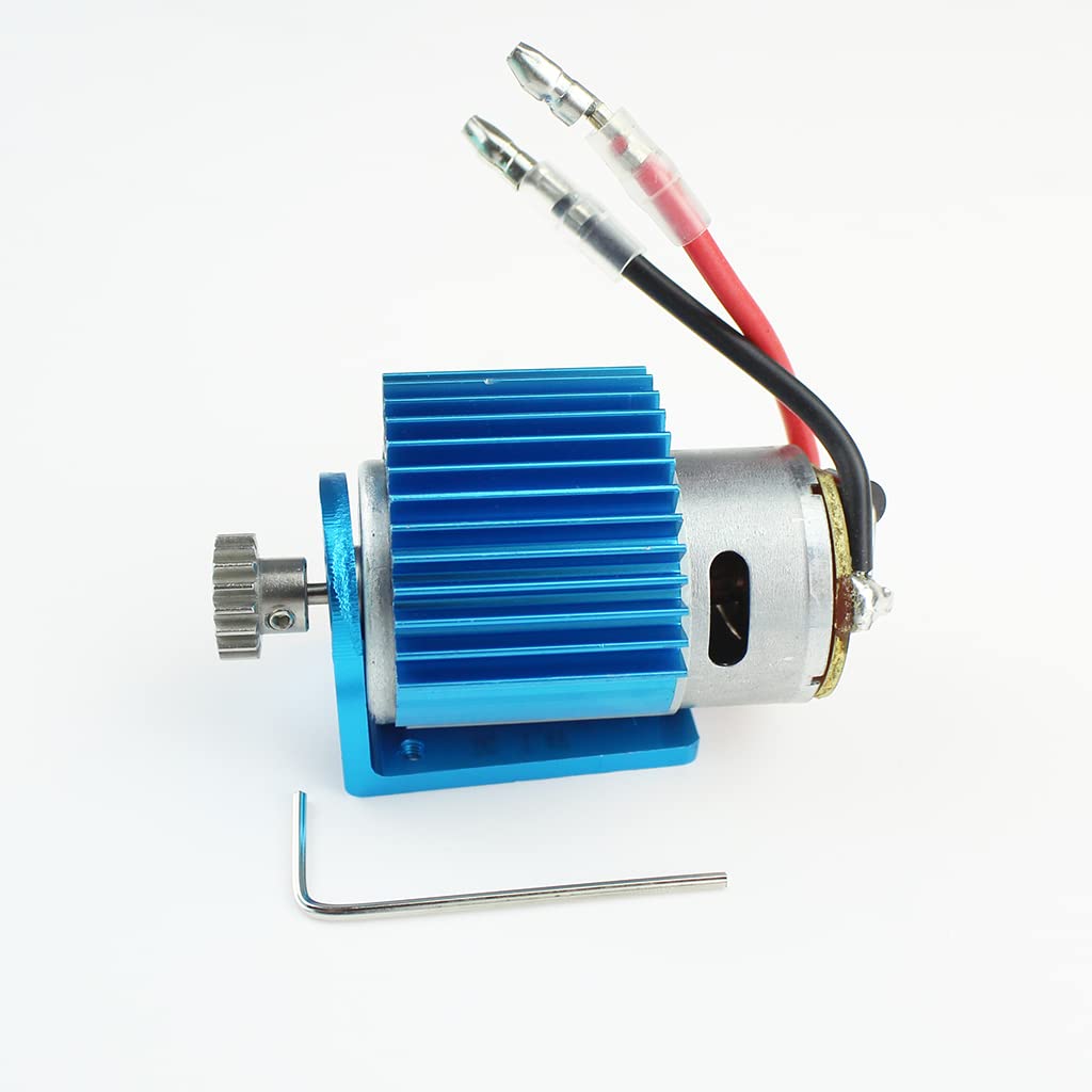 KingVal Replacement Brushed Motor with Motor Mount Heat Sink and Motor Gear RC Parts Combo Compatible with WLtoys A949 A959 A969 A979 K929 RC Car