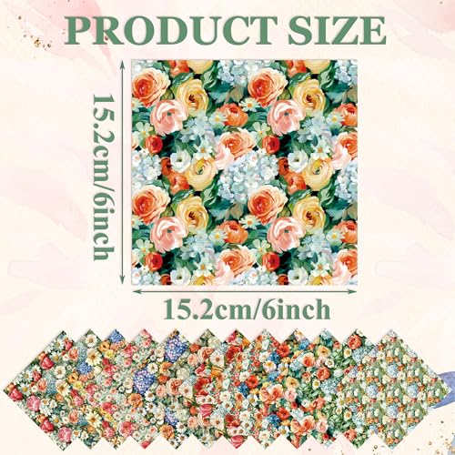 Papier scrapbooking rose aquarelle 15cm pour décoponage - 4