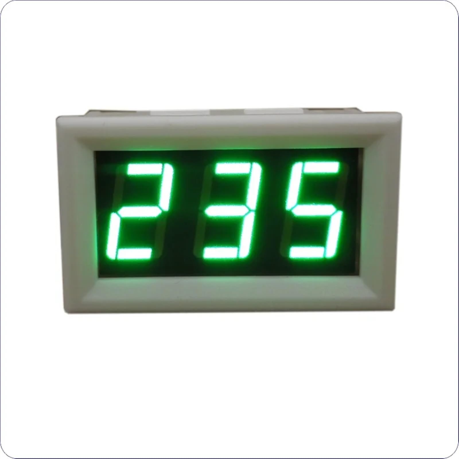 10 pz Misuratore di tensione a tre fili DC0-100V DC Voltmetro 0.56 '' Rosso Blu Verde LED Volt digitale Tester di pannello (Color : White-Green)