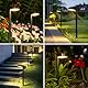 BUCASA Solarlampen für Außen Garten, 8 Stück Moderne Solarleuchten für Außen mit Super Helle 12 LED Lichts, Wasserdicht Solarleuchten Garten Deko für Rasen, Terrasse, Hof, Gehweg, Geschenke