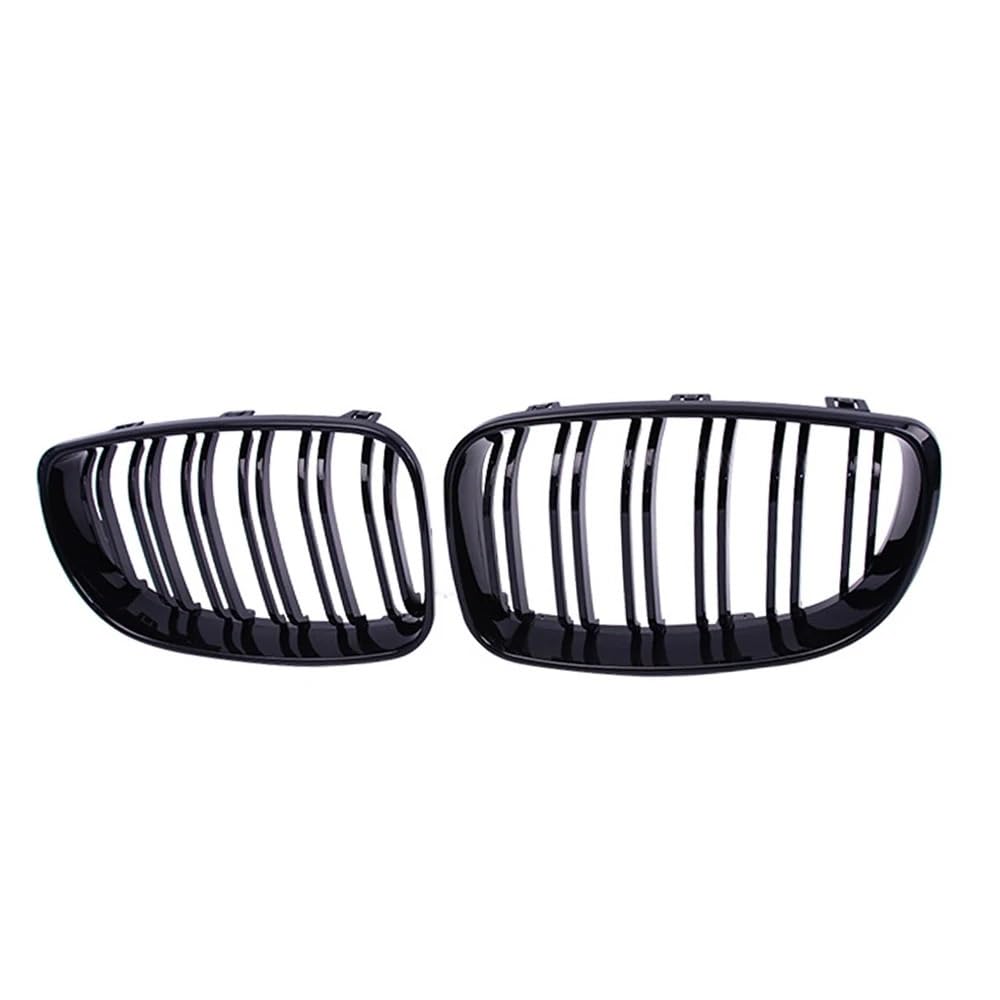 Rejilla frontal para E81 E87 E82 E88 2007-2011, parrilla negra de doble línea para coche 7