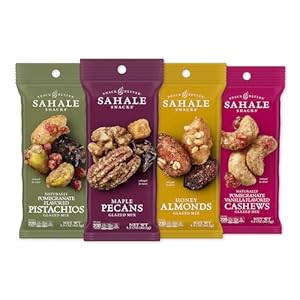 Sahale Snacks Glazed Mix Nut Blend Variety Pack, 1.5 Oz Grab & Go Bags (12 Total Packs) – Four Different Dry-Roasted Deluxe Mixed Nuts Blends Included – Non-GMO Kosher & Certified Gluten-Free Snacks
