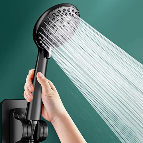 High Pressure 5-Modes Handheld Shower Head, Anti-Clog Nozzles, Multi-functional Powerful Water Spray Shower Head Built-In Power Wash Sprayer to Clean Tub, Tile & Pets, Bathroom Accessories (Black) High Pressure 5-Modes Handheld Shower Head, Anti-Clog Nozzles, Multi-functional Powerful Water Spray Shower Head Built-In Power Wash Sprayer to Clean Tub, Tile & Pets, Bathroom Accessories (Black)
