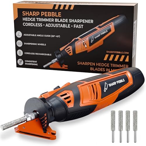 Sharp Pebble Cordless Hedge Trimmer Sharpener Kit Blade Sharpening Tool
