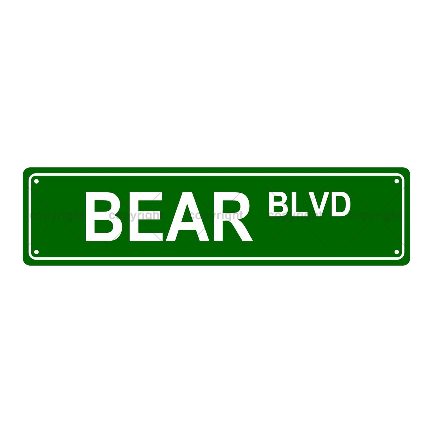 Bear BLVD Animal Metal Tin Street Sign Bar Cafe Garage Cave Home Room Wall Bathroom Farmhouse Garden Porch Patio Decor,4x16 Inch