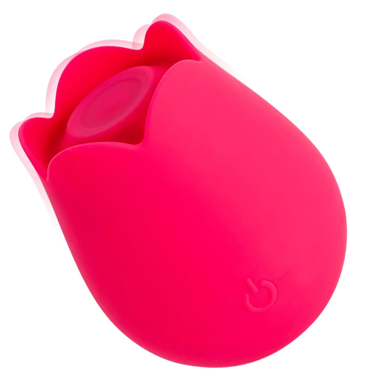 plusOne Rose Toy Vibrator for Women, Clitoral Stimulator Made of Body-Safe Silicone, Waterproof, USB Rechargeable and 10 Pulsing Settings Sex Toy, Red