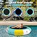 COOLWAVE Inflatable Water Trampoline for Lake 10 FT Floating Water Trampoline for Adults with 4-Step Rope Ladder and Mooring Ropes (Yellow-Green, 10FT)