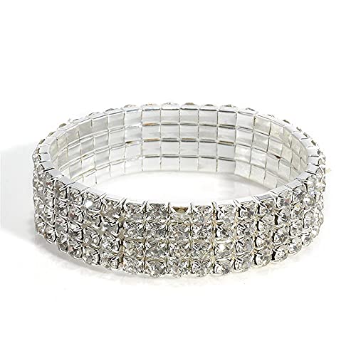 Rhinestone Anklets Bracelets Crystal Stretch Ankle Bracelets Boho Elastic Foot Chain Jewelry Sexy Anklets Crystal Rhinestone Stretch Tennis Ankle Elastic Bracelet Twinkle Diamond Anklet-4 Rows