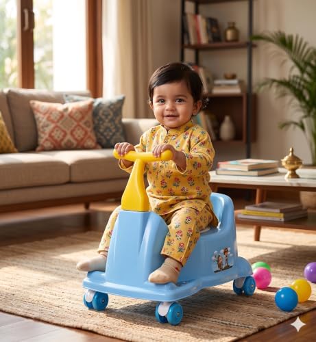Image of The SRECAP 2-in-1 Potty Training Scooter is an innovative developmental tool designed to turn potty training into a fun, stress-free experience (Blue colour)