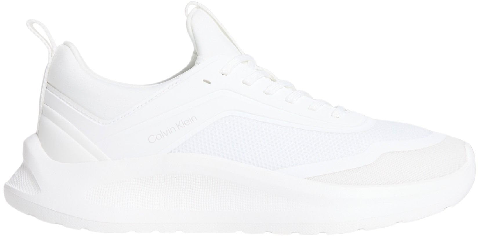 Calvin Klein Runner Sneaker Mujer Light Sock Mesh con trabilla, Blanco (Bright White/Dk Ecru), 40