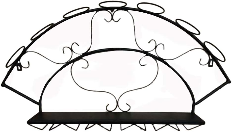 Ppy778 Floating Wall Shelves Wine Cooler Cup Holder Storage Iron Art Living Room