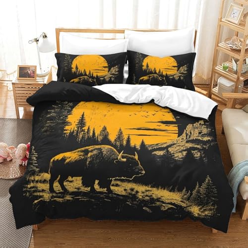 Housse de couette animaux de la forêt 200x200抗皱微纤维拉链拉合双人床品 - 2
