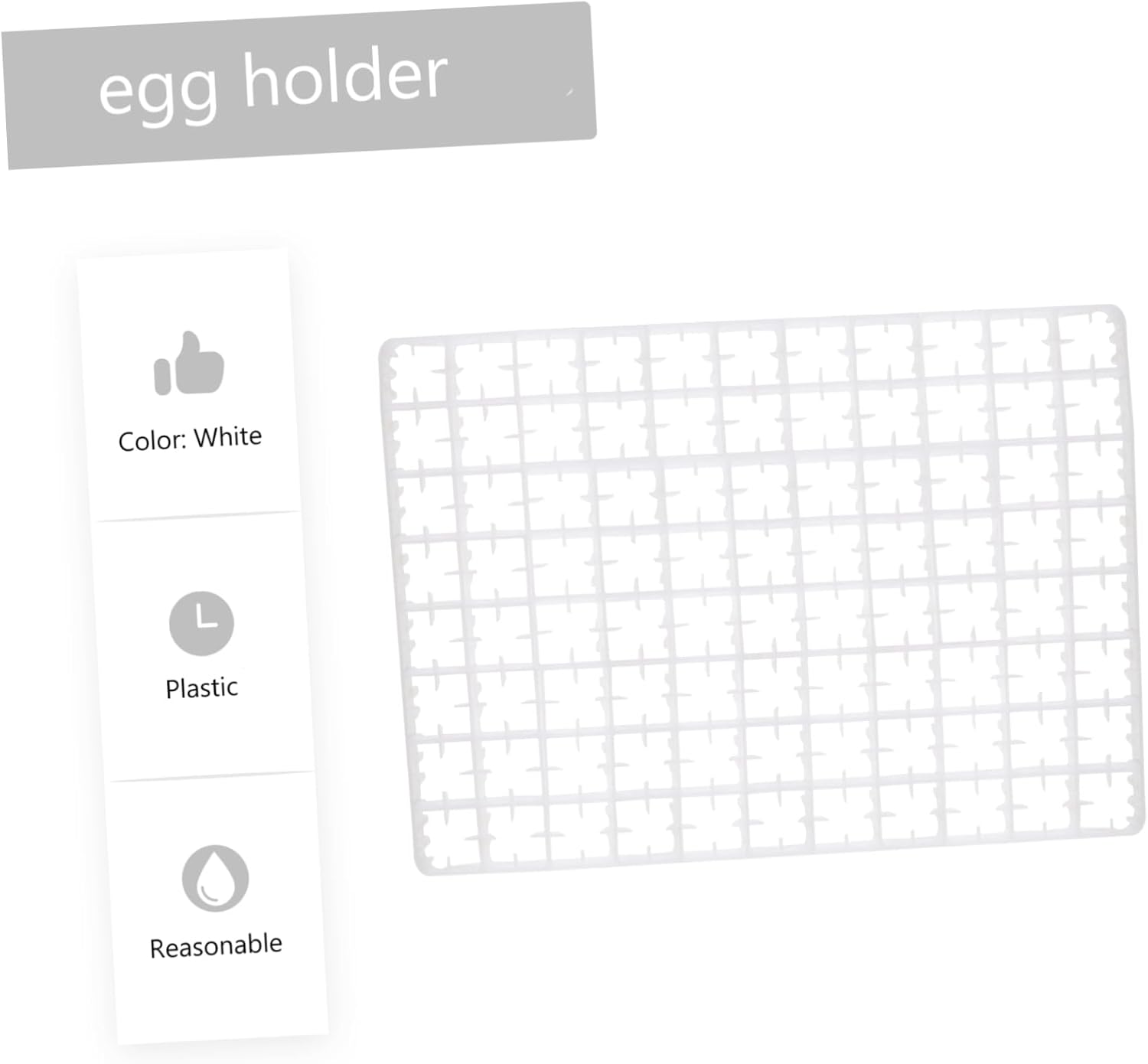 Uonlytech 88-Cavity Egg Storage Tray Protective Egg Holder for Refrigerator Sturdy Container Lid for Incubation and Home Use