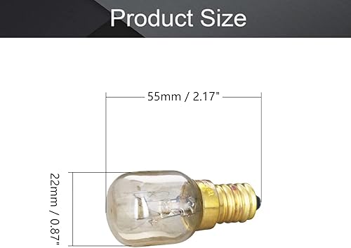 Miniatura 6 de Othmro 3 bombillas de microondas 220-240 V 220 bombillas de microondas E14, 2700 K blanco cálido bombilla de repuesto de electrodomésticos,