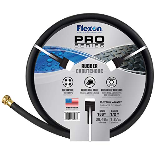 Flexon ½” x 100ft Green Premium Rubber Garden Hose, 100' - Image 3