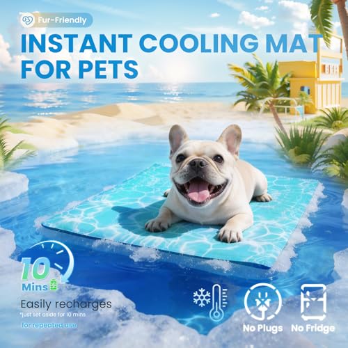 Pawtasy Dog Cooling Mat Durable Pet Cool Mat for Dogs, 100 x 60cm XL Non Toxic Gel Pressure Activated Self Cooling Pad for Large Dogs, Wear-Resistant Cooling Dog Bed for Large Crates and Car Travel - Image 3
