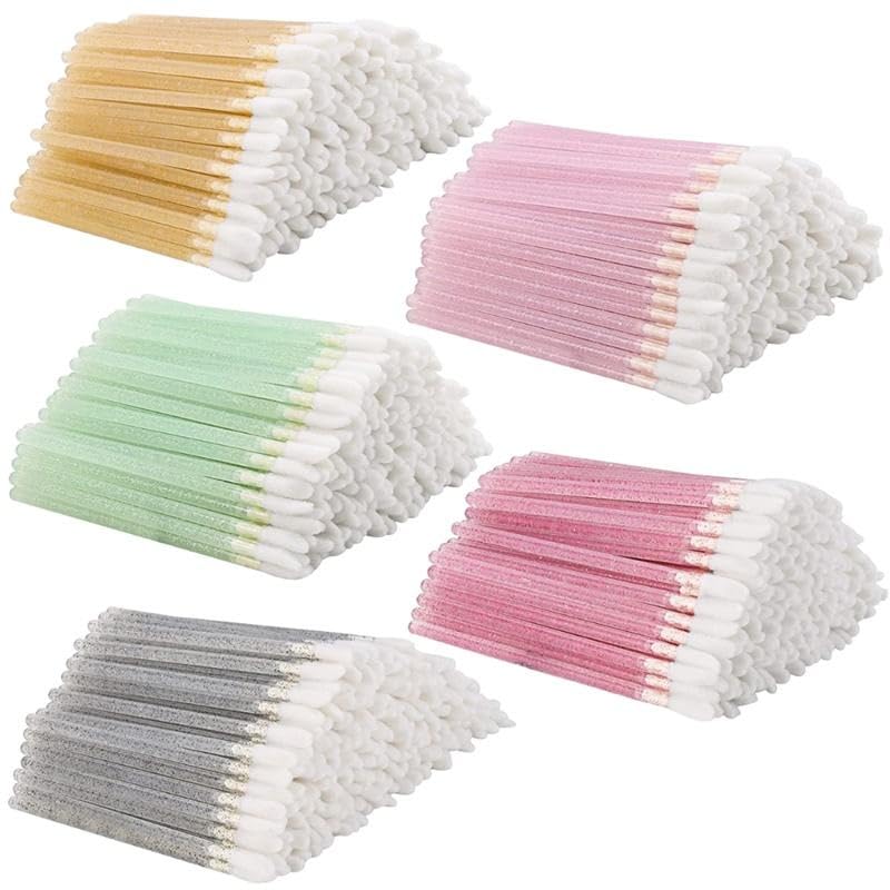 Disposable Lip Applicators Lip Brushes with Crystal Glitter Sticks, Lipstick and Lip Gloss Wands with Soft Flocked Tips, Disposable Makeup Applicators for Professional and Home Cosmetic Use multicolor (50 PCS)-picture-29