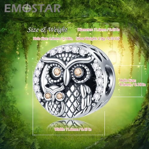 Image of Animal Theme Charms, Mom /Child of Owl Bear Dog, Rabbit Flamingo Elephant Panda Cat Parrot Crocodile Unicorn Charms in 925 Sterling Silver, Fit European Bracelet /Necklace, Gift for Mother /Friend /Lover