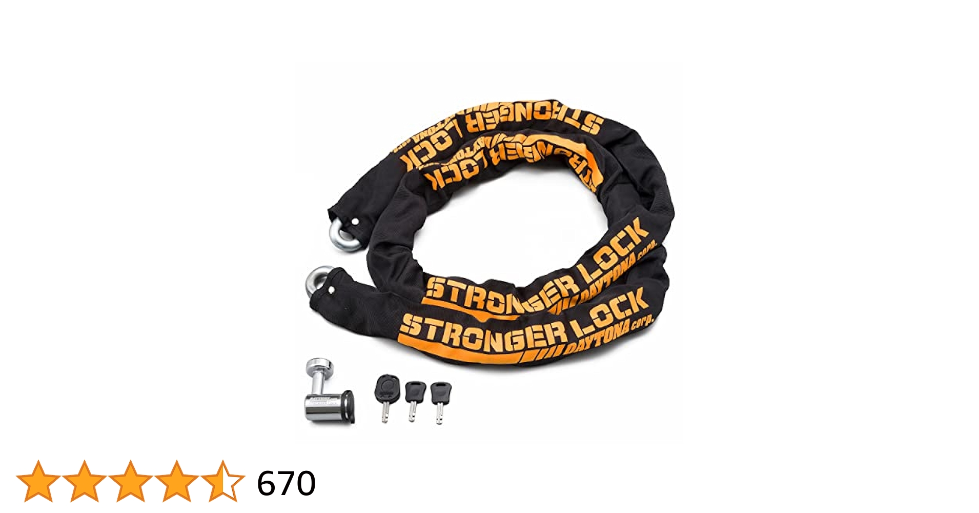 Amazon | デイトナ(Daytona) バイク用 チェーンロック スチール