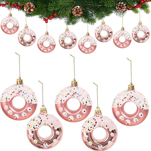 DAHI 8pcs Christbaumschmuck Deko Donuts Weihnachtsbaumanhänger...
