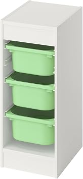 IKEA Beyaz A k Ye il Saklama  nitesi, 34x44x56 cm,  ocuk Odas  Oyuncak Dolab