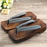 DQS Homme été Tongs 2021 Ninja Cosplay Costumes Japonais Traditionnel Sandales en Bois mâle Pantoufles Chaussures