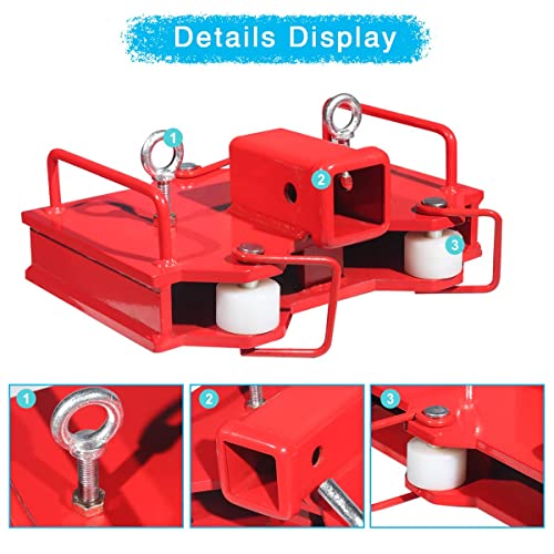 Rbhauto 2" Insert Forklift Trailer Hitch Receiver For Dual Pallet Forks Towing Adapter Attachment Heavy Duty Steel 6500Lbs Capacity #TOP2