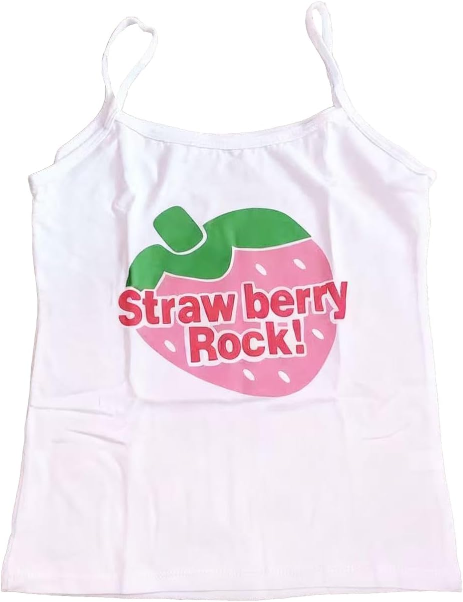 Y2k Aesthetic Cute Tee Vintage Street Women Graphic Kawaii Clothes Cutecore Slim Fit Crop Tops Camisole - Image 3
