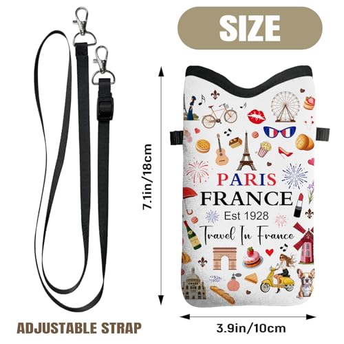 Image of Cell Phone Sleeve Pouch with Adjustable Strap - Paris Gifts