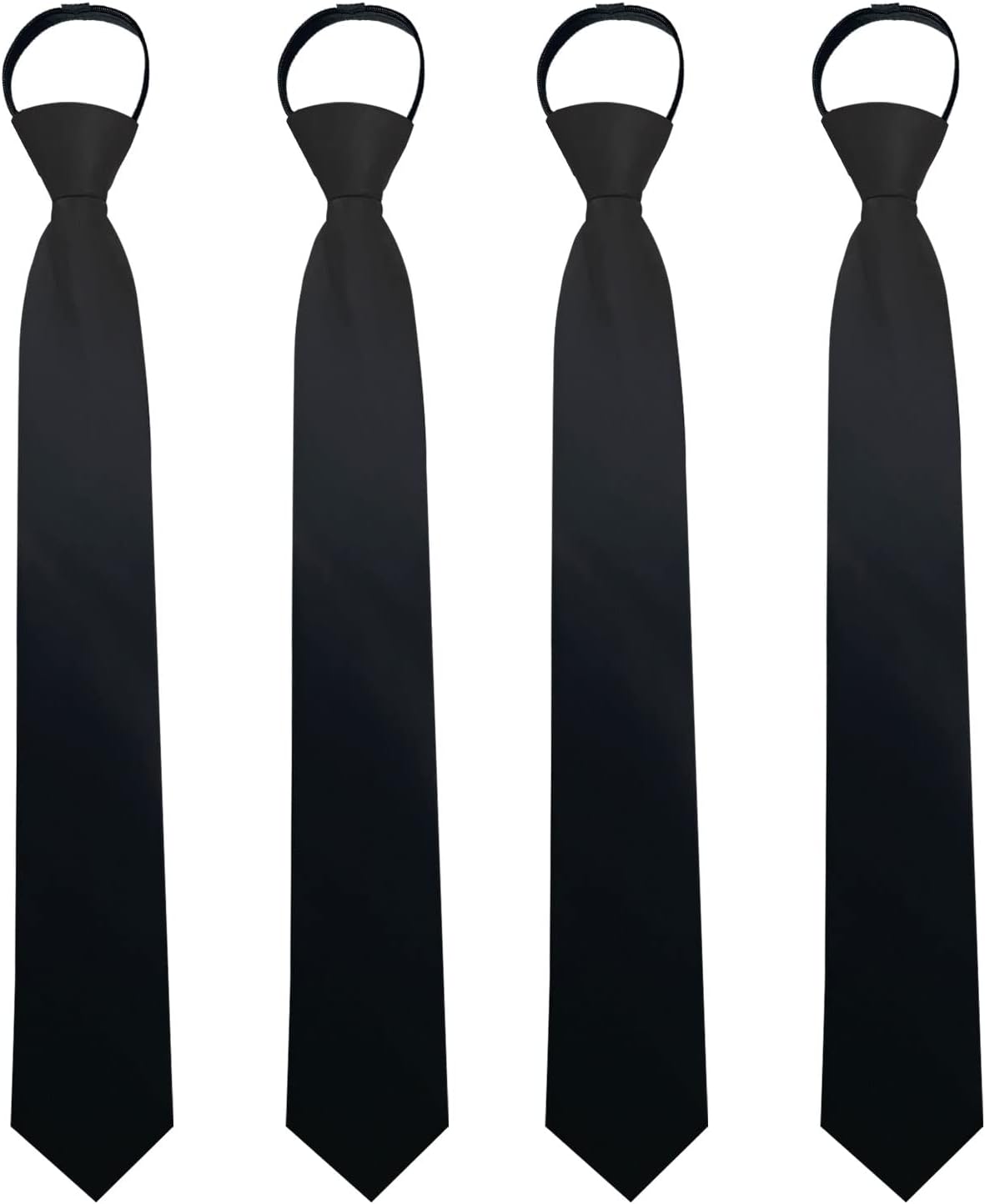 Pre-tied Adjustable Zipper Neck Ties for Men 3.15' 'Mens Necktie for Office Graduation School Uniforms