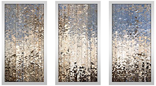 Picture Perfect International Mark Lawrence Ezekiel 34 12 Max Framed Plexiglass Art Set of 3 Wall-Decor, 13.5 in x 25.5 in x 1 in (W x H x D), White