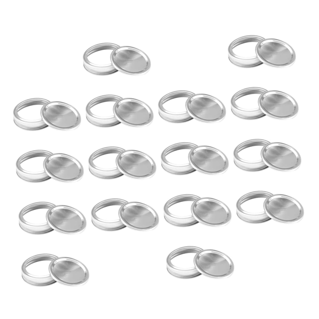 Stück Auslaufsichere Geteilte Deckel für Einmachgläser Metall-Aufbewahrungskappen aus Weißblech Einfach zu Verwenden und Spülmaschinenfest