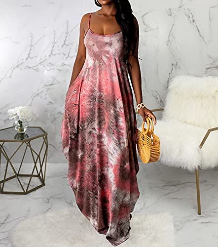 Laiyivic Sundresses For Women Casual Summer Sexy Bodycon Long Floor Length Sleeveless Colorful Dresses Plus Size #TOP3