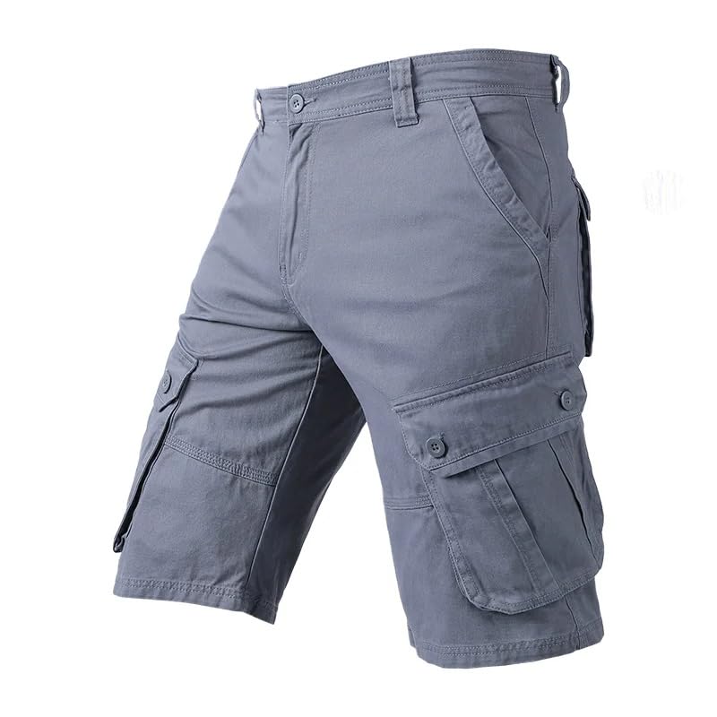 Short de jogging ample en coton de qualité supérieure avec poches multipositions - 7