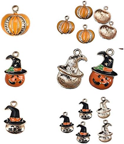 Halloween Decorations Charms Pendants for Crafting DIY Necklace Bracelet Mixed Wholesale 15Pcs