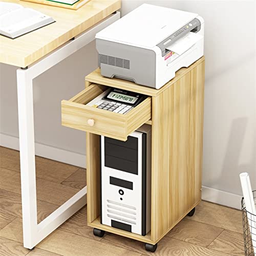 Soporte de torre for PC móvil de madera para evitar polvo y desorden de cables 6