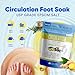 Circulation Foot Soak 32 Ounces (2 Lbs) Epsom Salt with Pure Essential Oils Ginger and Cypress Essential Oils Plus Vitamin C in BPA Free Pouch with Easy Press Lock Seal