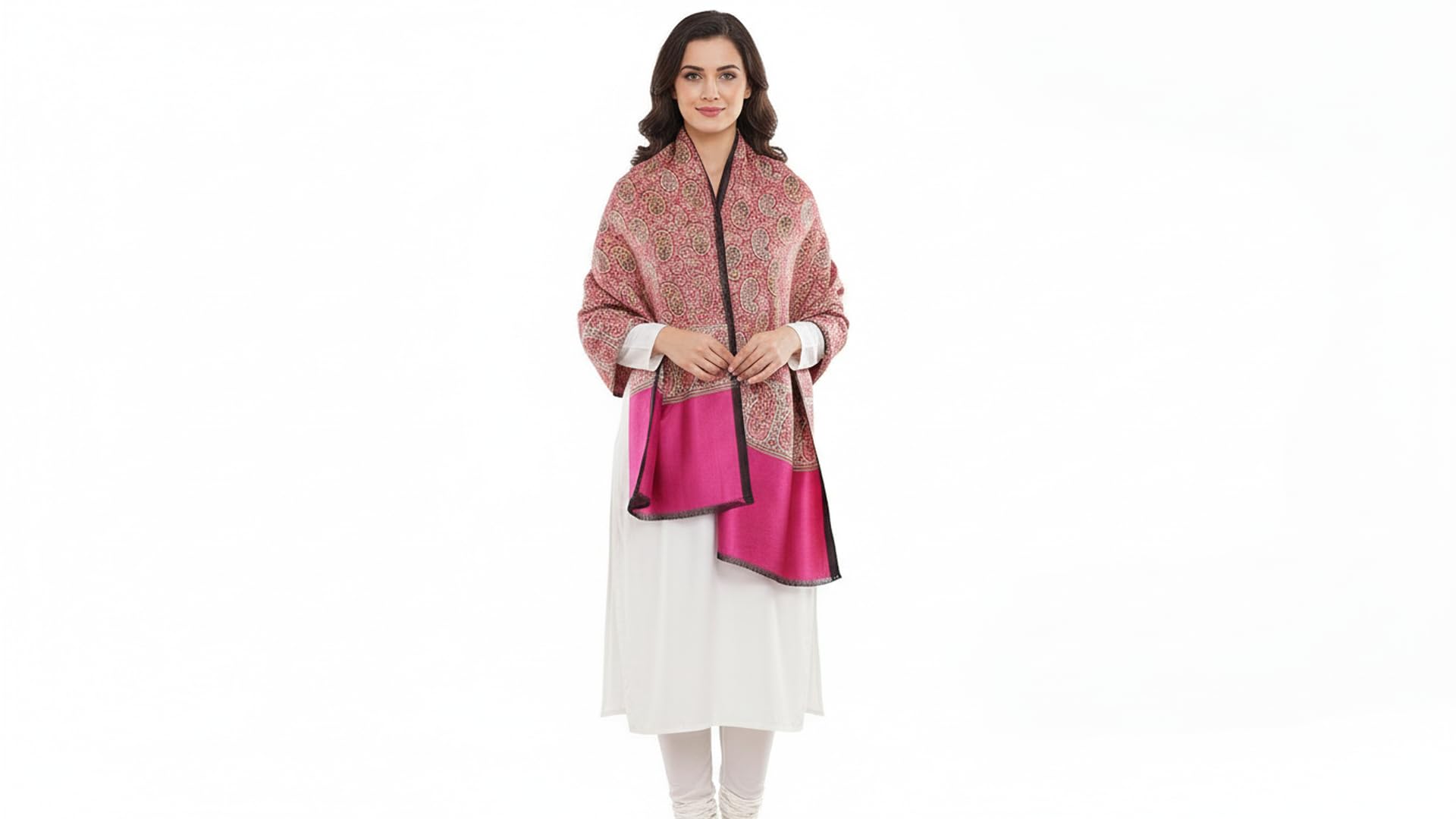 WOMEN KASHMIRI SHAWL 730 AMBI --image-28