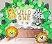 JOYMEMO Wild One Birthday Decorations Balloons Garland Arch Kit Jungle Animal Forniture per Feste di Compleanno