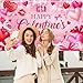 Mocsicka Galentines Day Decorations Banner Pink Happy Galentines Day Backdrop for Girls Gang Party Decorations Photo Booth Props