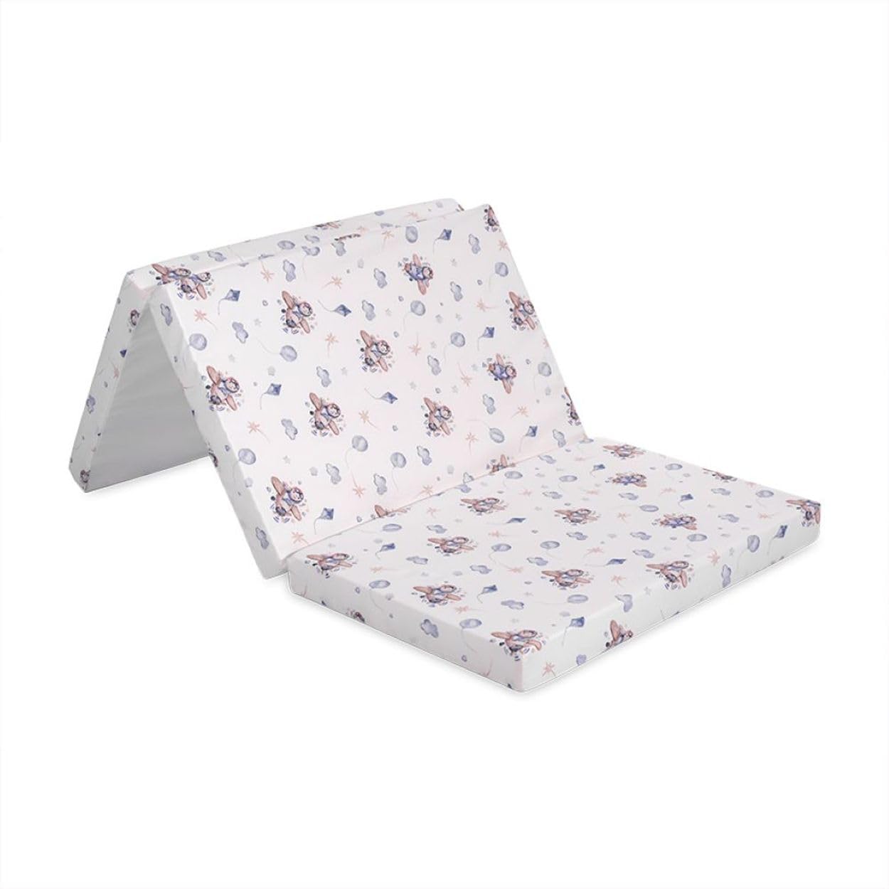 Lorelli Materac niemowlęcy Classic składany, 120 x 60 x 5 cm, poszewka nadająca się do prania pianka, kolor: niebieski