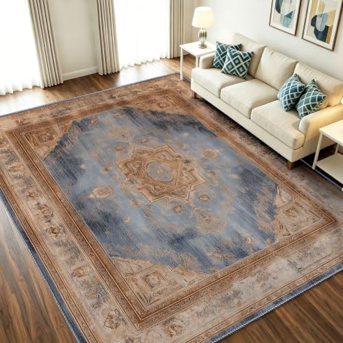Tapis d'entrée 80x150 cm rétro géométrique lavable et antidérapant