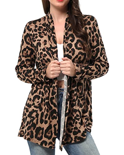 Image of ULTRANICE Cardigan Sweaters Womens Fashion 2025 Spring Lightweight Long Sleeve Casual Tops Clothes Outfits with Pockets