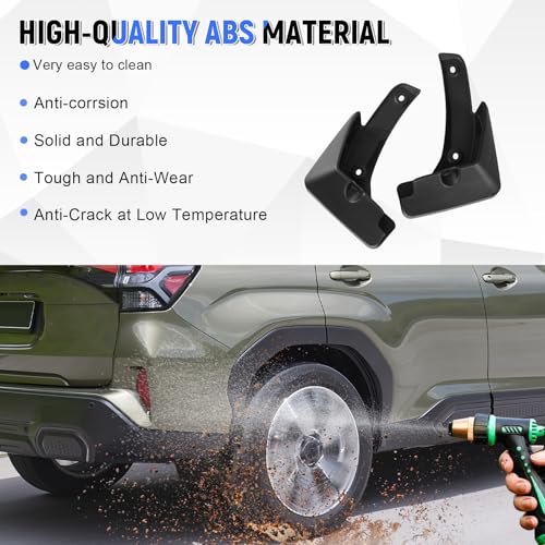 Image of Mud Flaps Compatible with Subaru Forester 2025, 4PCS Front & Rear Side No Drill Splash Guard Exterior Accessories